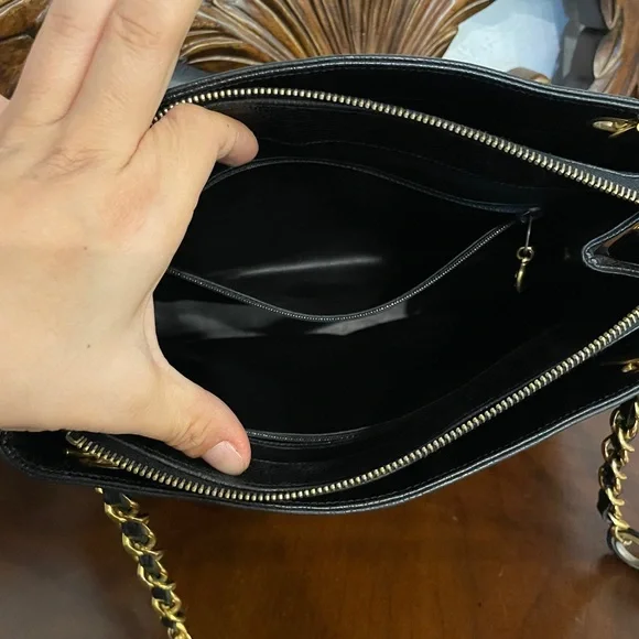 SOLD Chanel Vintage Timeless Chain Shopping Tote Shoulder Bag Caviar Leather - Picture 12 of 17
